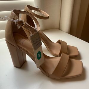 A new day ankle strap block heel
